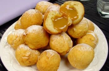 Bolinho de chuva de doce de leite